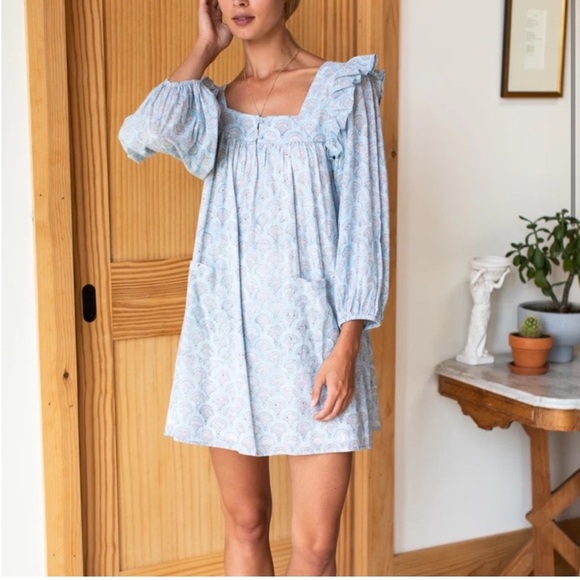 NEW Emerson Fry ADELINA LONG SLEEVE DRESS SUNDAY FLOWERS ORGANIC small - Picture 6 of 12